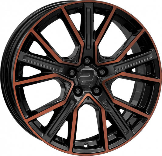 2DRV WH34 schwarz kupfer hochglanzpoliert Alufelge 9x21 Zoll ET30 LK 5x112 ML66.6