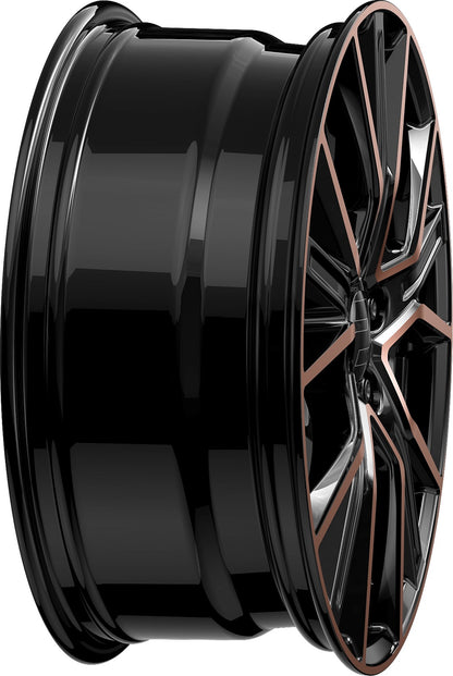 2DRV WH34 schwarz kupfer hochglanzpoliert 9x21 ET30 - LK5/112 ML66.6