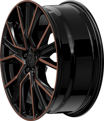 2DRV WH34 schwarz kupfer hochglanzpoliert 9x21 ET30 - LK5/112 ML66.6
