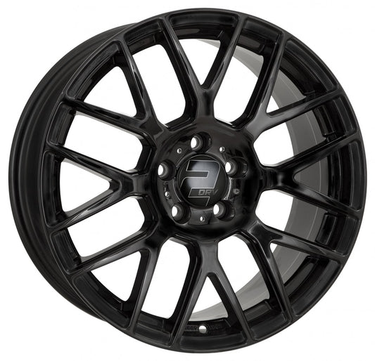 2DRV WH26 schwarz glänzend lackiert 7.5x17 ET38 - LK4/108 ML72.6