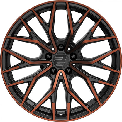 2DRV WH37 schwarz kupfer hochglanzpoliert 8.5x19 ET40 - LK5/112 ML66.6