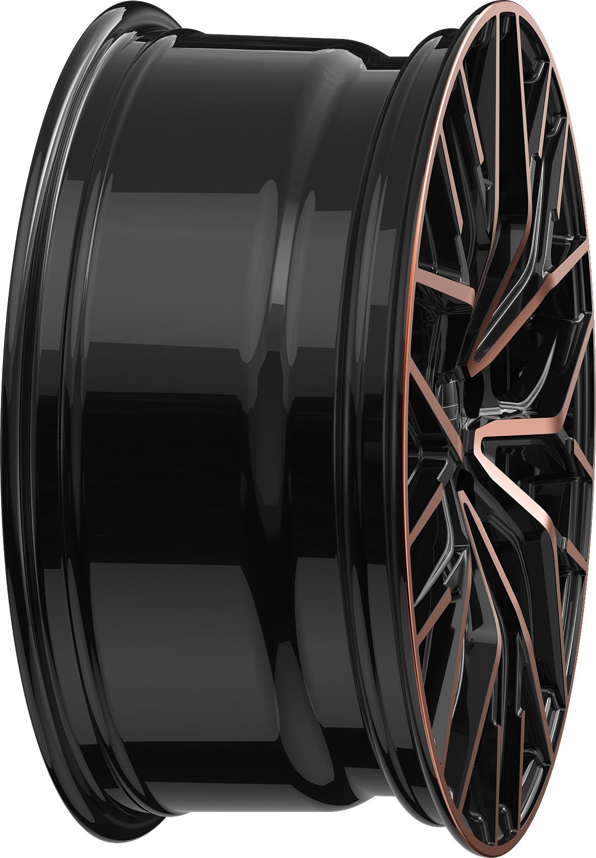 2DRV WH37 schwarz kupfer hochglanzpoliert 8.5x19 ET40 - LK5/112 ML66.6