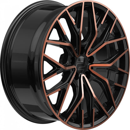 2DRV WH37 schwarz kupfer hochglanzpoliert 8.5x20 ET48 - LK5/108 ML63.4