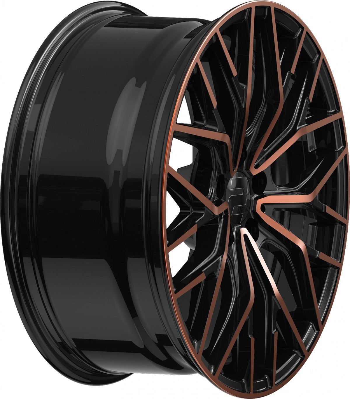 2DRV WH37 schwarz kupfer hochglanzpoliert 8.5x20 ET48 - LK5/108 ML63.4