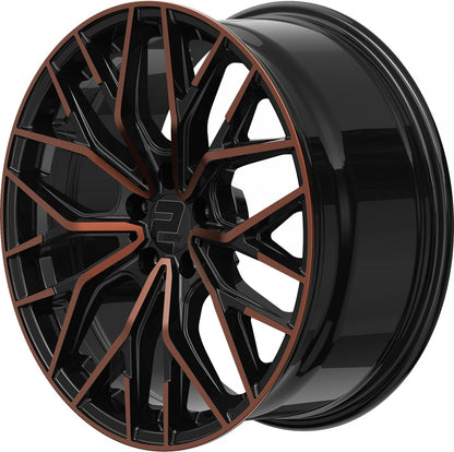 2DRV WH37 schwarz kupfer hochglanzpoliert 8.5x20 ET48 - LK5/108 ML63.4