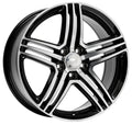 2DRV WH12 schwarz hochglanzpoliert Alufelge 8x18 Zoll ET45 LK 5x114.3 ML72.6