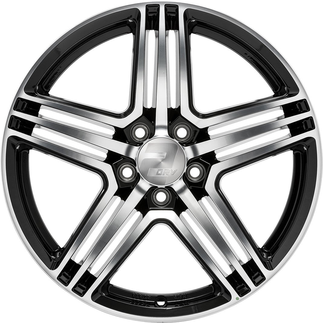 2DRV WH12 schwarz hochglanzpoliert 8x18 ET45 - LK5/114.3 ML72.6
