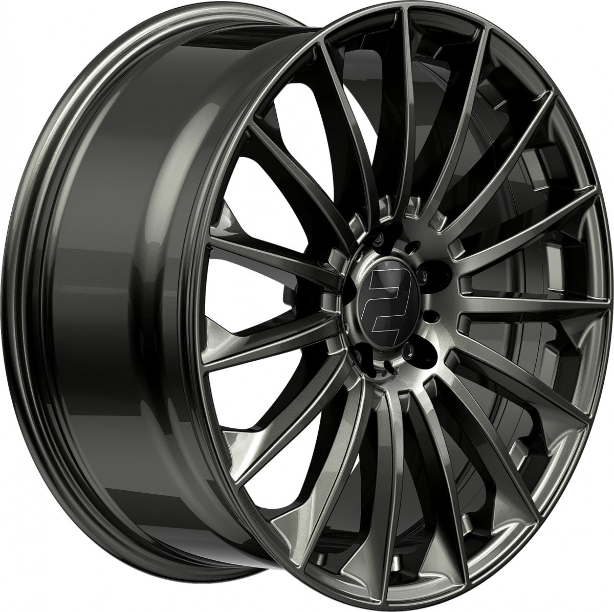 2DRV WH39 dark gunmetal lackiert Alufelge 8x18 Zoll ET40 LK 5x112 ML66.6 – Bild 3