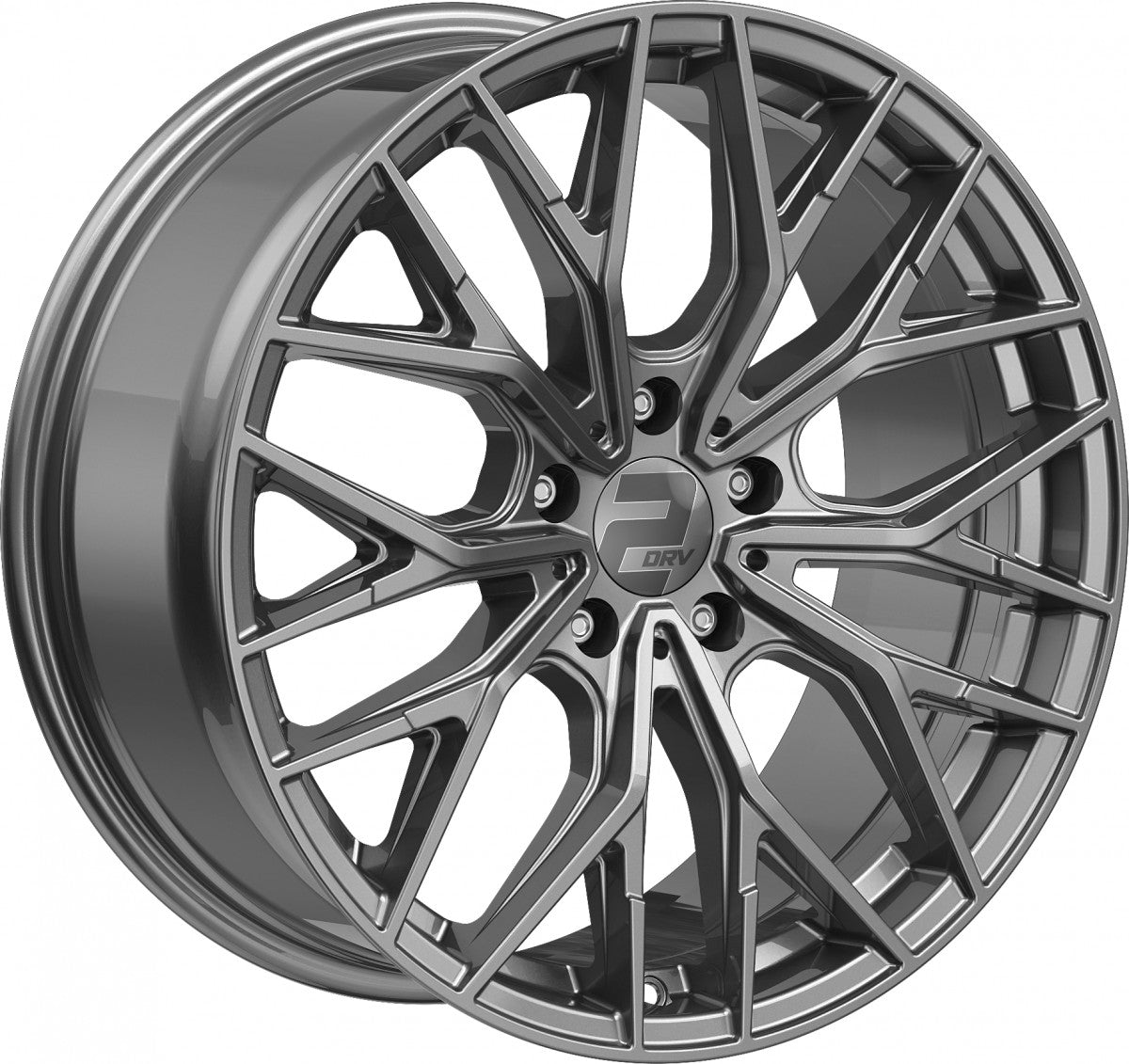 2DRV WH37 daytona grau lackiert Alufelge 8.5x19 Zoll ET40 LK 5x108 ML72.6 – Bild 3