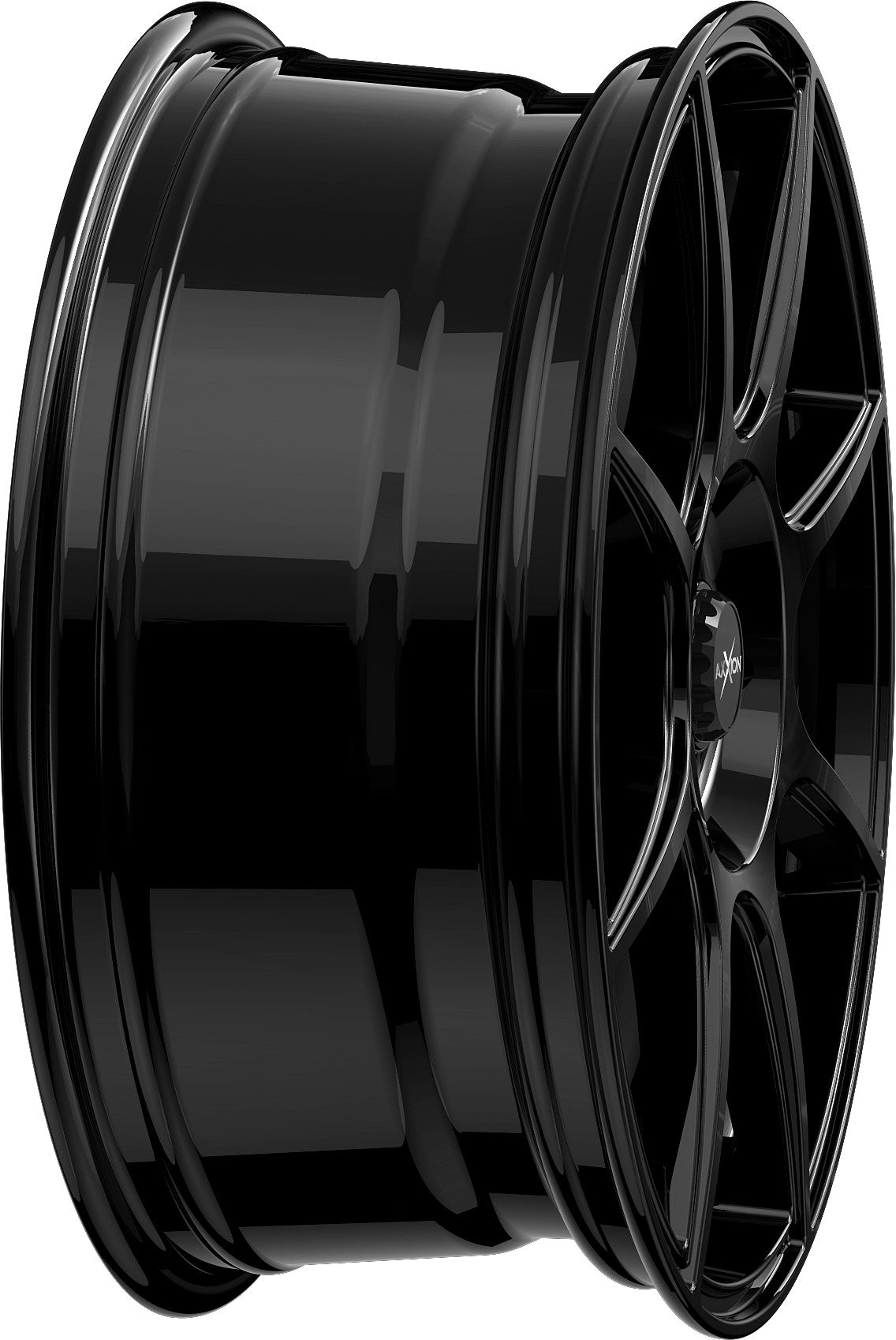 Axxion X2 schwarz glänzend lackiert Alufelge 6.5x16 Zoll ET42 LK 5x108 ML72.6 – Bild 6