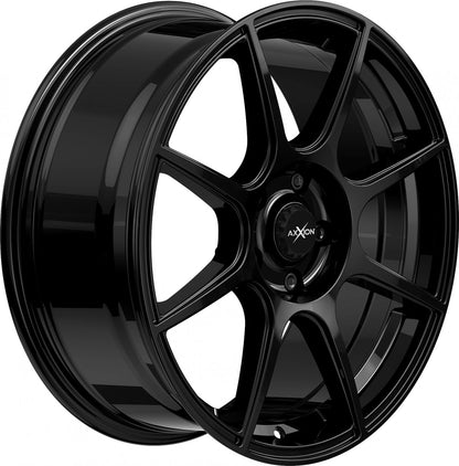 Axxion X2 schwarz glänzend lackiert Alufelge 7x17 Zoll ET37 LK 5x100 ML63.4 – Bild 4