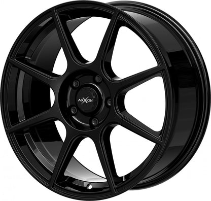 Axxion X2 schwarz glänzend lackiert Alufelge 7x17 Zoll ET37 LK 5x100 ML63.4 – Bild 8