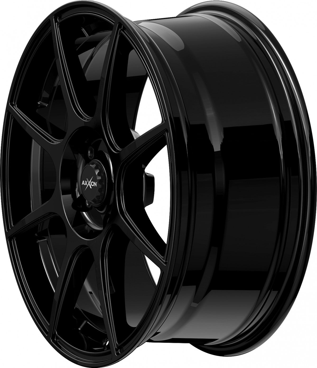 Axxion X2 schwarz glänzend lackiert 7x17 ET40 - LK5/114.3 ML72.6
