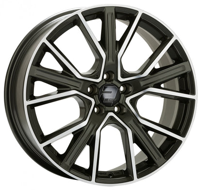 2DRV WH34 dark gunmetal hochglanzpoliert 8x19 ET30 - LK5/112 ML66.6