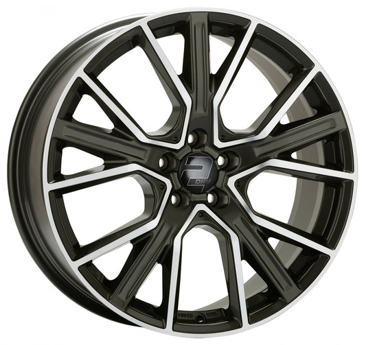 2DRV WH34 dark gunmetal hochglanzpoliert 8.5x19 ET30 - LK5/112 ML66.6