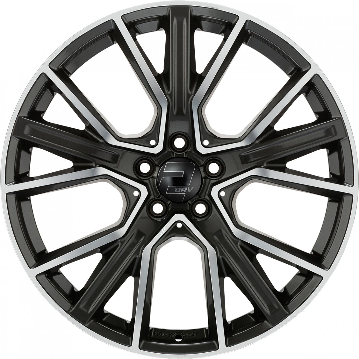 2DRV WH34 dark gunmetal hochglanzpoliert 8.5x19 ET45 - LK5/112 ML66.6