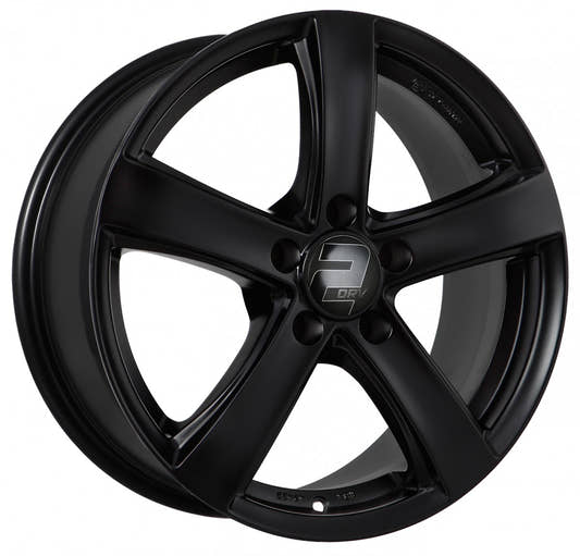 2DRV WH24 schwarz matt lackiert Alufelge 6.5x16 Zoll ET39 LK 5x105 ML56.6