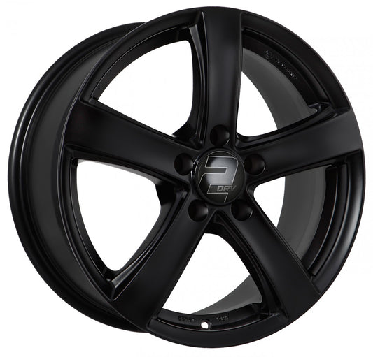 2DRV WH24 schwarz matt lackiert 6.5x16 ET39 - LK5/105 ML56.6