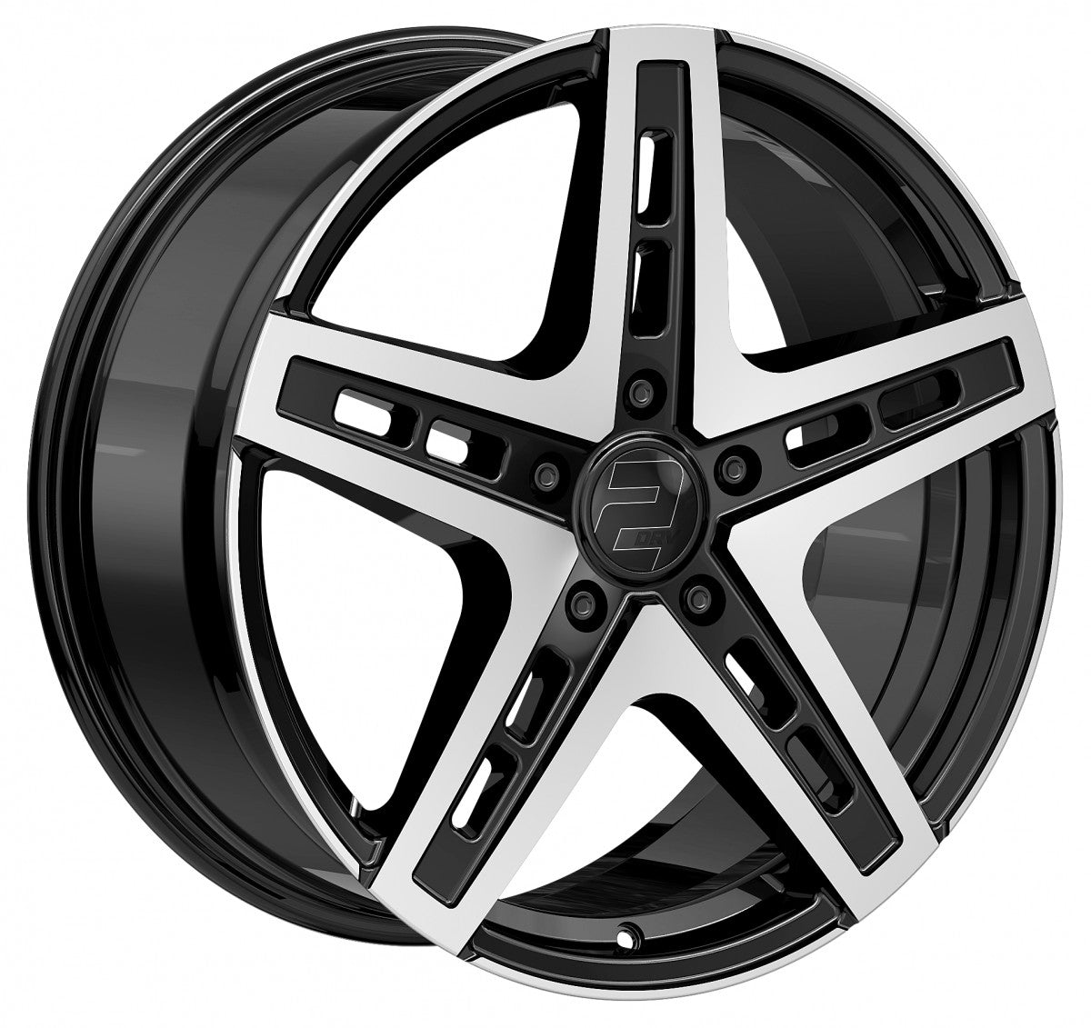 2DRV WH38 schwarz hochglanzpoliert 9x20 ET35 - LK5/112 ML66.6