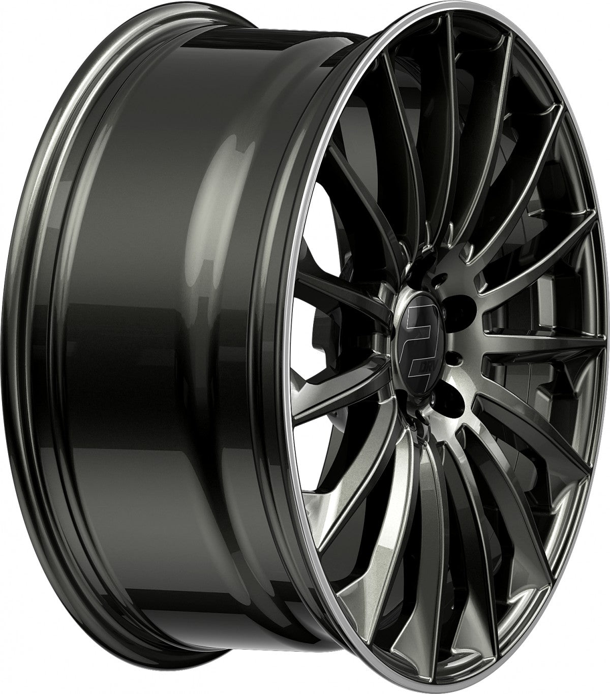 2DRV WH39 dark gunmetal lackiert mit hochglanzpoliertem Felgenbett 8x18 ET48 - LK5/112 ML66.6
