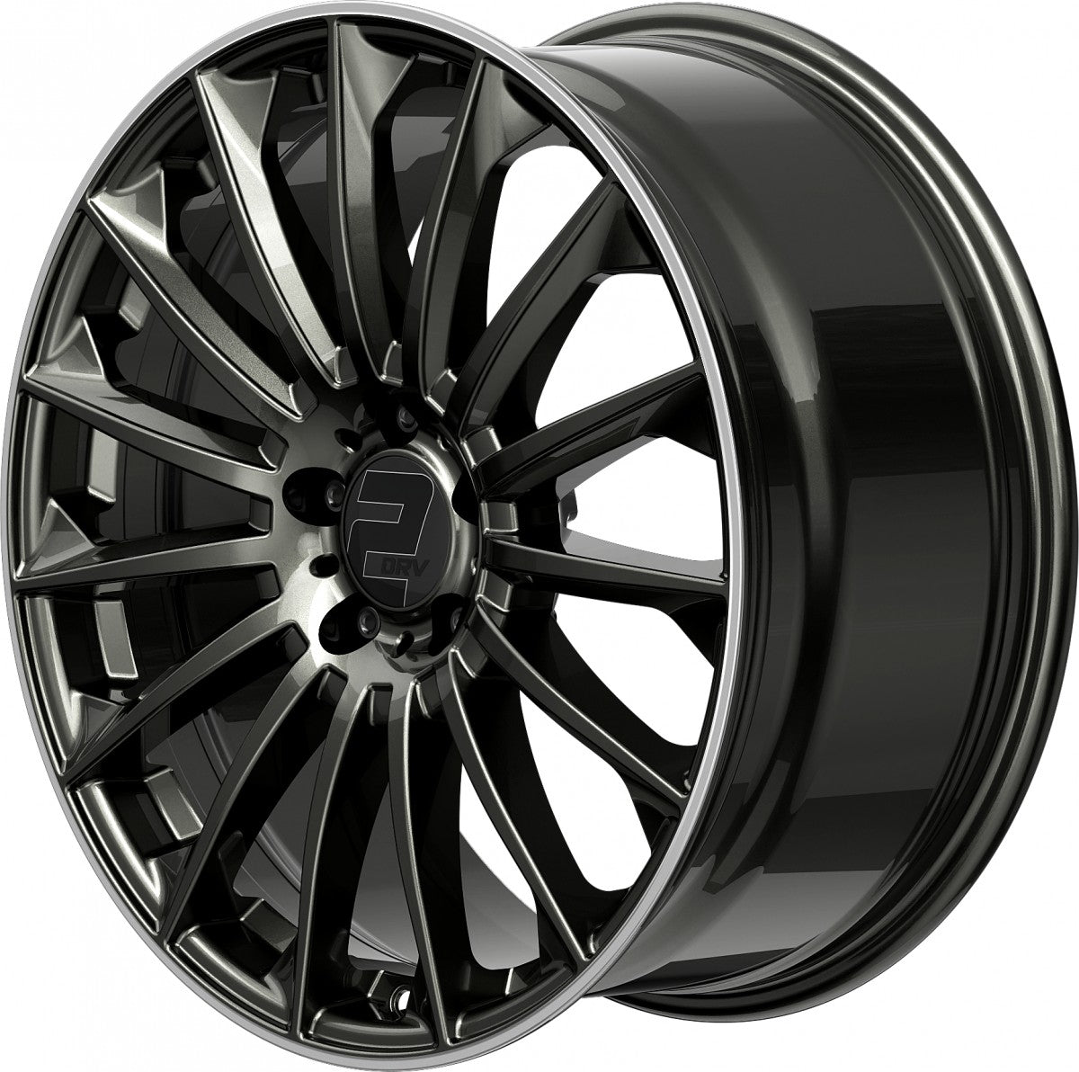 2DRV WH39 dark gunmetal lackiert mit hochglanzpoliertem Felgenbett 8x18 ET48 - LK5/112 ML66.6