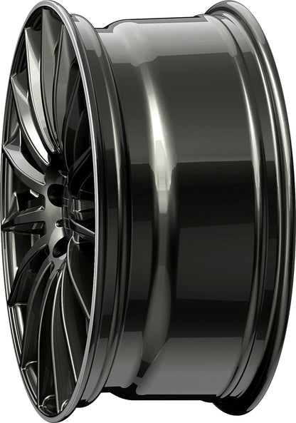 2DRV WH39 dark gunmetal lackiert mit hochglanzpoliertem Felgenbett 8x18 ET48 - LK5/112 ML66.6