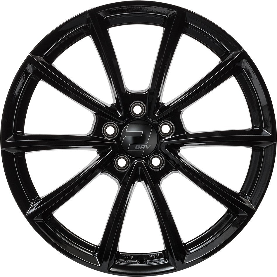 2DRV WH28 schwarz glänzend lackiert 8.5x19 ET40 - LK5/114.3 ML72.6