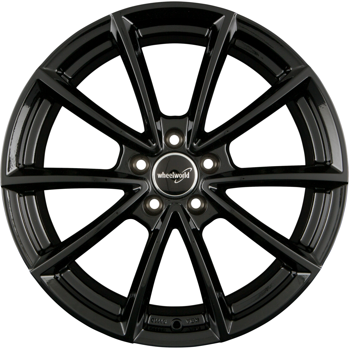 2DRV WH28 schwarz glänzend lackiert Alufelge 9x20 Zoll ET37 LK 5x112 ML66.6 – Bild 3