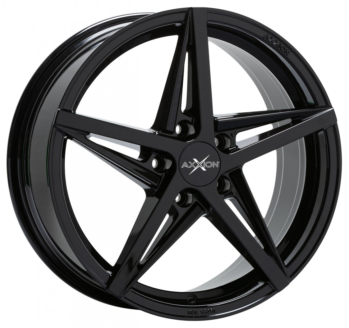 Axxion AX10 schwarz glänzend lackiert 8x18 ET35 - LK5/120 ML72.6