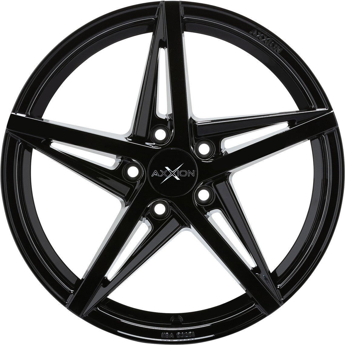 Axxion AX10 schwarz glänzend lackiert 8x18 ET35 - LK5/120 ML72.6
