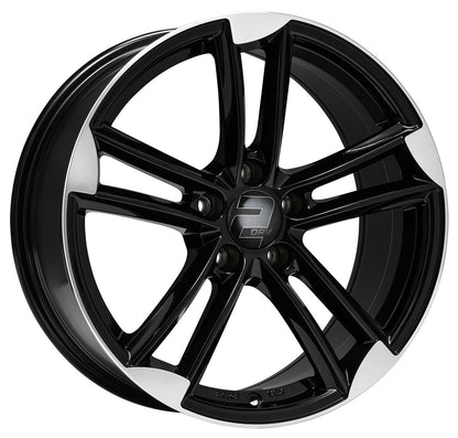 2DRV WH27 schwarz hochglanzpoliert 8x18 ET35 - LK5/112 ML66.6