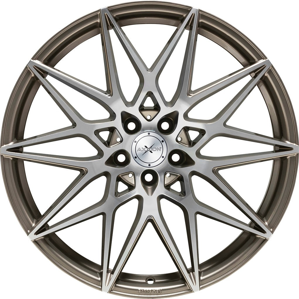 Axxion AX9 platin grau hochglanzpoliert 8.5x19 ET35 - LK5/112 ML66.6