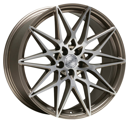 Axxion AX9 platin grau hochglanzpoliert 9x21 ET42 - LK5/112 ML66.6