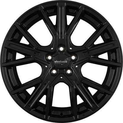 2DRV WH34 schwarz glänzend lackiert Alufelge 8x18 Zoll ET50 LK 5x112 ML66.6 – Bild 3