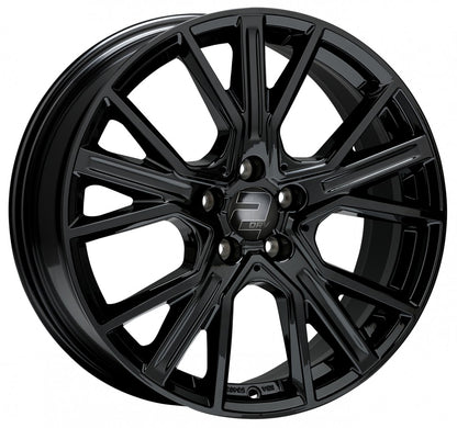 2DRV WH34 schwarz glänzend lackiert Alufelge 8x18 Zoll ET50 LK 5x112 ML66.6
