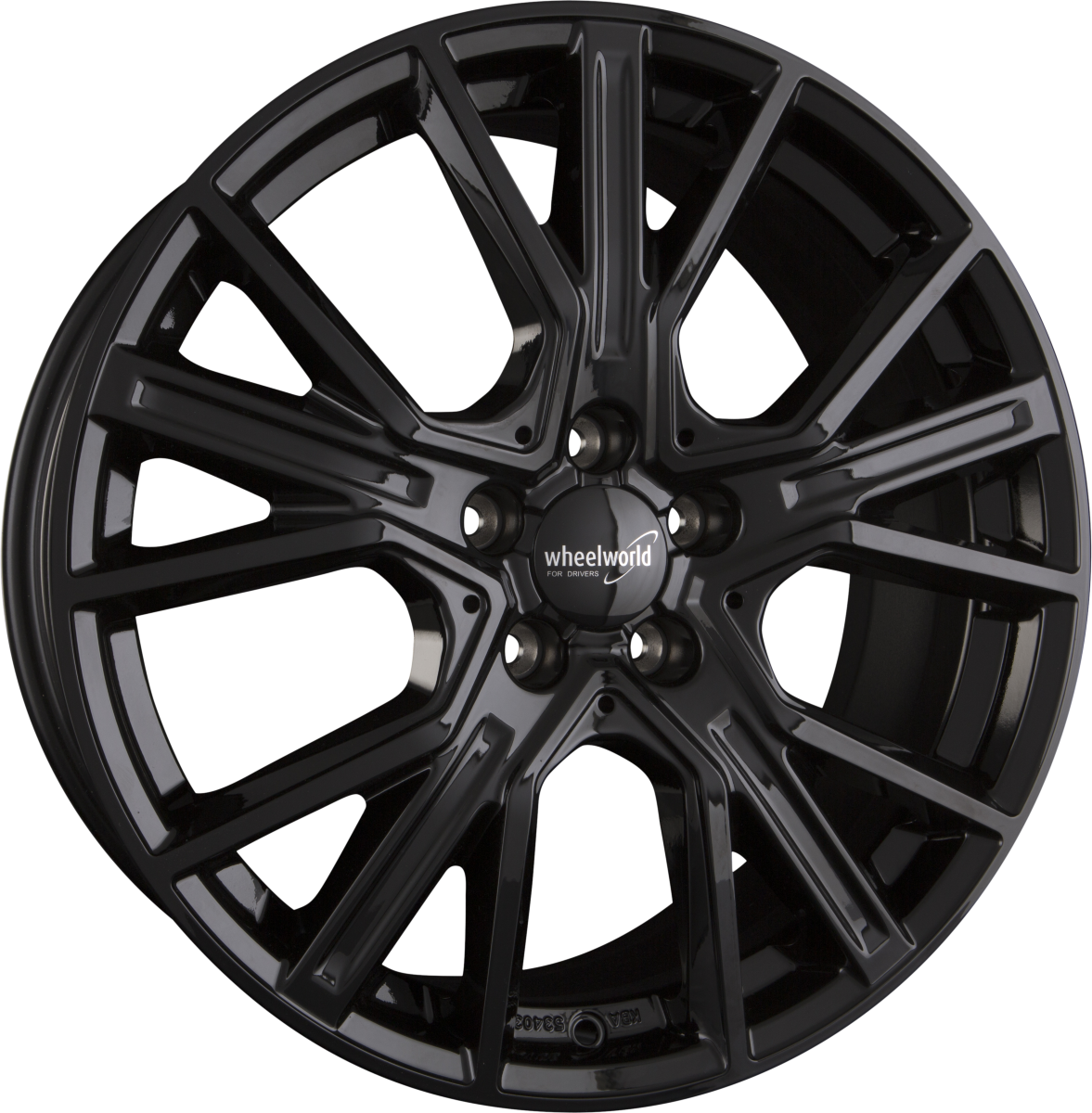 2DRV WH34 schwarz glänzend lackiert Alufelge 8x18 Zoll ET50 LK 5x112 ML66.6 – Bild 4