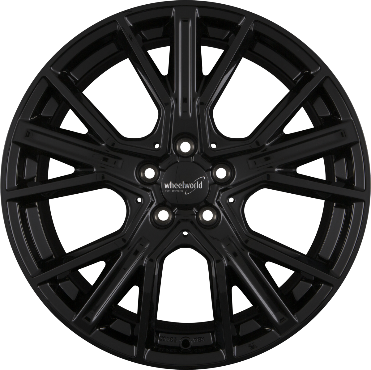 2DRV WH34 schwarz glänzend lackiert Alufelge 8x19 Zoll ET40 LK 5x112 ML66.6 – Bild 3