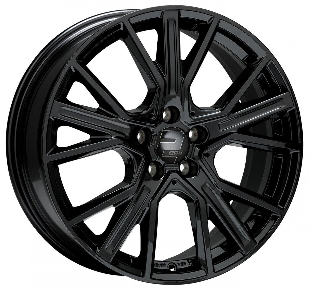 2DRV WH34 schwarz glänzend lackiert 9x21 ET30 - LK5/112 ML66.6