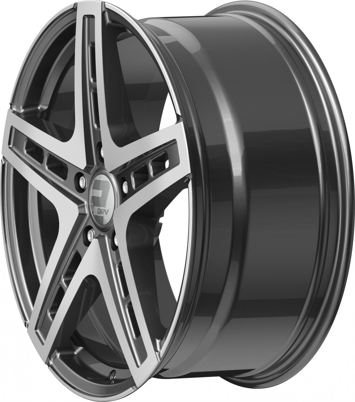 2DRV WH38 daytona grau hochglanzpoliert 9x20 ET40 - LK5/108 ML72.6