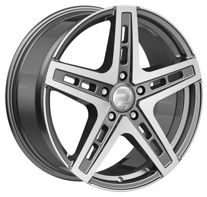 2DRV WH38 daytona grau hochglanzpoliert 9x20 ET30 - LK5/130 ML84.1