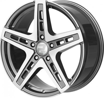 2DRV WH38 daytona grau hochglanzpoliert 9.5x22 ET40 - LK5/108 ML72.6