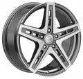 2DRV WH38 daytona grau hochglanzpoliert Alufelge 9.5x22 Zoll ET58 LK 5x112 ML66.6