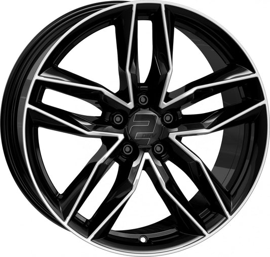 2DRV WH40 schwarz hochglanzpoliert 7.5x18 ET53 - LK5/112 ML66.6