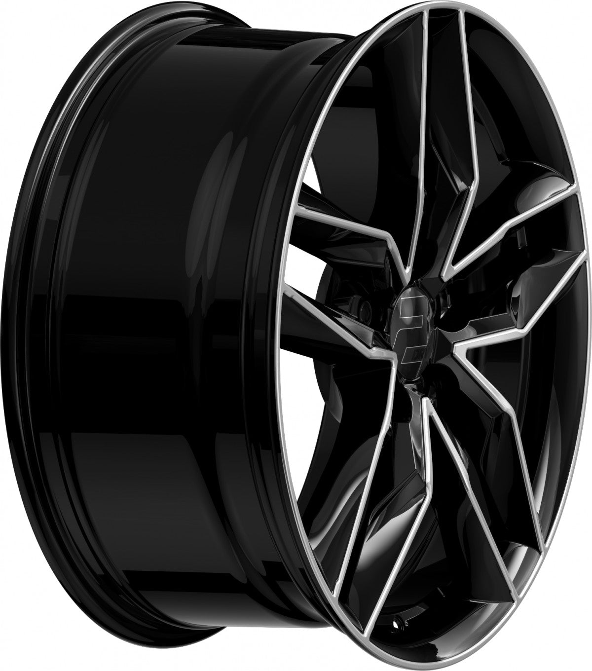 2DRV WH40 schwarz hochglanzpoliert Alufelge 8x18 Zoll ET39 LK 5x112 ML66.6 – Bild 4