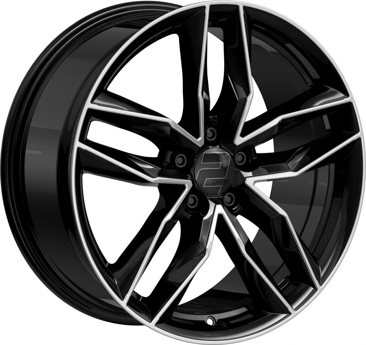 2DRV WH40 schwarz hochglanzpoliert 8.5x19 ET40 - LK5/112 ML66.6