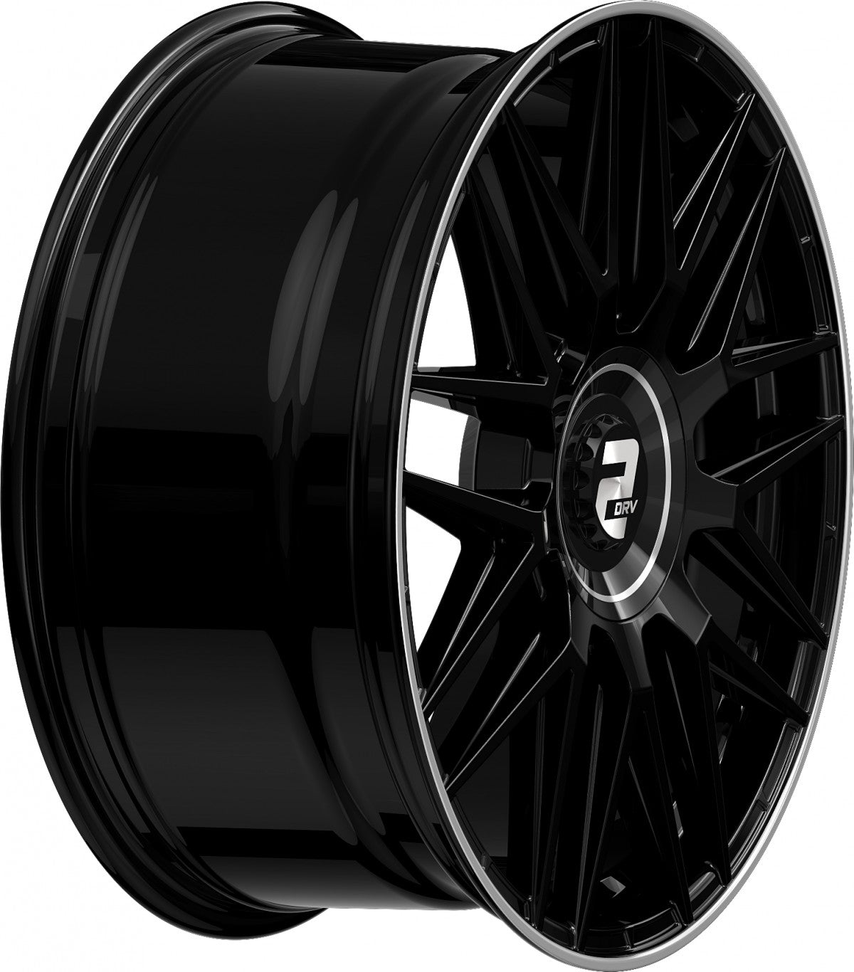 2DRV WH43 schwarz glänzend lackiert mit hochglanzpoliertem Felgenbett 8.5x20 Zoll ET30 LK 5x112 ML66.6 – Bild 5