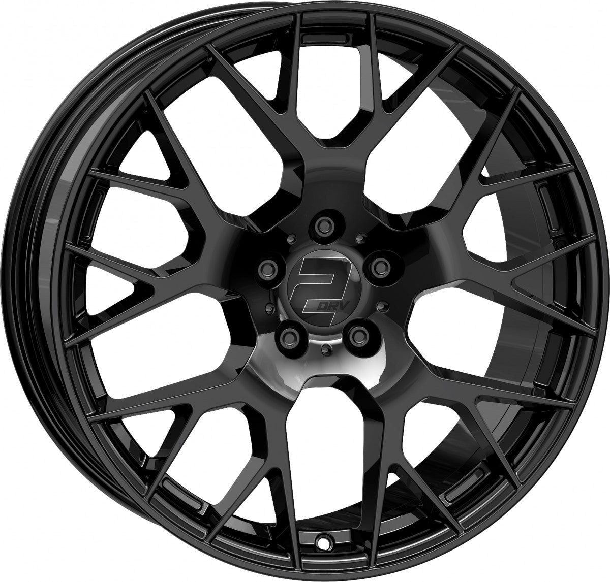 2DRV WH47 schwarz glänzend lackiert Alufelge 8x18 Zoll ET30 LK 5x112 ML66.6