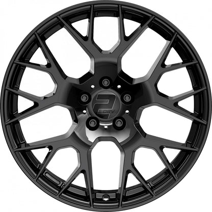 2DRV WH47 schwarz glänzend lackiert Alufelge 8x18 Zoll ET30 LK 5x112 ML66.6 – Bild 2