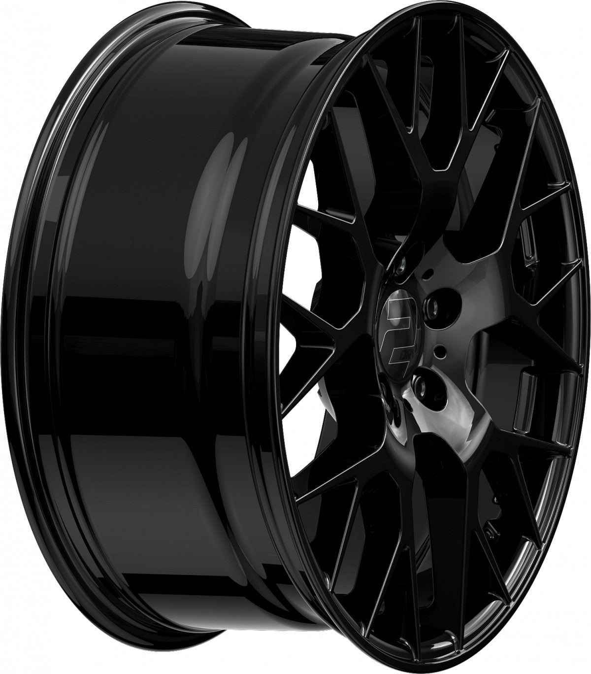 2DRV WH47 schwarz glänzend lackiert Alufelge 8x18 Zoll ET30 LK 5x112 ML66.6 – Bild 5