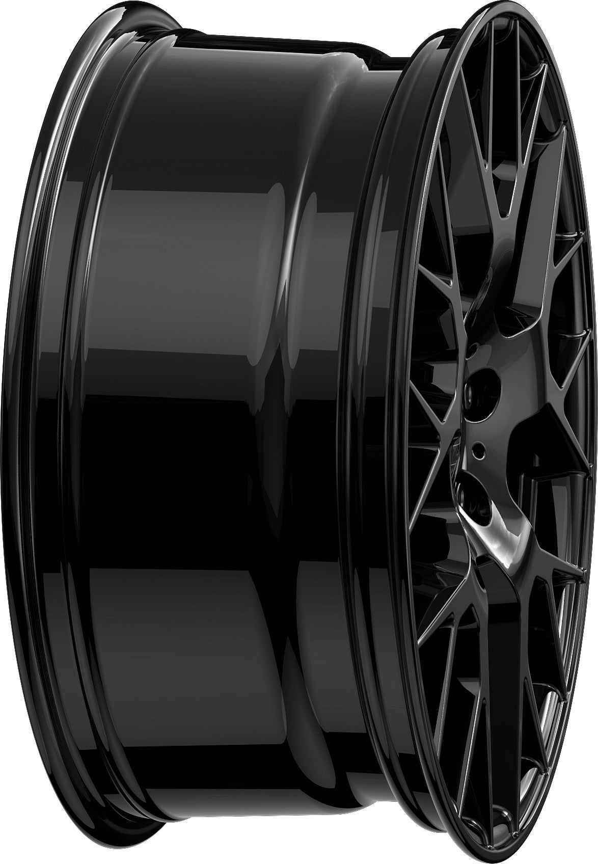 2DRV WH47 schwarz glänzend lackiert Alufelge 8x18 Zoll ET30 LK 5x112 ML66.6 – Bild 6